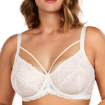 HSIA Minimizer Bras for Women Full Coverage, Unlined Lace Sexy Plus Size Underwire Bra for Large Breasts White