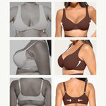 FeelinGirl Plunge Bras for Women Full Coverage Unlined Non Padded Comfort Minimizer Underwire Everyday Bras Mocca 36D