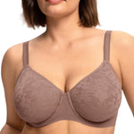 HSIA Minimizer Bra for Women - Full Coverage Seamless Lace Bra Plus Size Underwire Unlined Bra for Heavy Breast