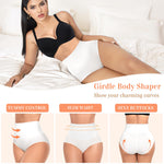 Werena Shapewear for Women Tummy Control Body Shaper High Waitsed Shape wear Panties Shaping Girdle(#A2 Mid Waist White(seamless),Large)