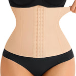 Nebility Waist Trainer For Women Corset Shapewear Tummy Control Waist Cincher Girdle Seamless Postpartum Belly Band (Beige, X-Large)