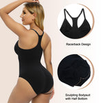 SHAPERX Bodysuit for Women Tummy Control Shapewear Racerback Seamless Body Shaper Tank Top,SZ5305-Black-2XL/3XL