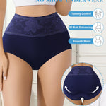 SIONCY Tummy Control Underwear High Waisted Seamless Womens Underwear Postpartum Full Coverage No Show Breathable Ladies Panties Mutipack, Color A, L