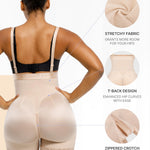 SHAPELLX Plus Size Shapewear Tummy Control Butt Lifting Bodysuit Side Zipper Fajas Colombianas Body Shaper for Women Beige 3XL