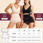 ORLAROY Shapewear Tummy Control Underwear for Women High Waisted Shaping Panties Butt Lifting Faja Compression Body Shaper M Black