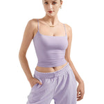 SUUKSESS Women Sexy Square Neck Tank Top Summer Y2K Going Out Tops Casual Sleeveless Basic Cami Shirts (Light Purple, XS)