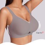 Gailife Jelly Wireless Bras for Women No Underwire Bralettes Seamless Supportive T Shirt Everyday Bras-Grey,XL