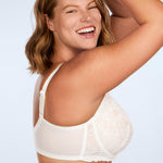 HSIA Minimizer Bras for Women Full Coverage, Unlined Lace Sexy Plus Size Underwire Bra for Large Breasts White