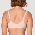 DELIMIRA Women's Confishape Full Coverage Bra Plus Size T Shirt Supportive Underwire Unlined Comfortable Bras Beige - Unlined 36DD