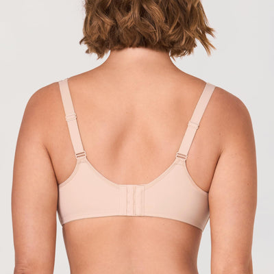 DELIMIRA Women's Confishape Full Coverage Bra Plus Size T Shirt Supportive Underwire Unlined Comfortable Bras Beige - Unlined 36DD