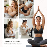FeelinGirl Wireless Bras for Women No Underwire Push Up Full Coverage Supportive Bralettes Everyday Bra Skin 38C