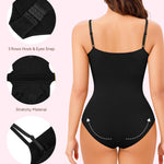 Irisnaya 2-Pack Black White Shapewear Bodysuits for Women White Body Suit Tummy Control Shapewear Square Neck Shaper