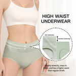HAVVIS Women's Briefs Underwear Cotton High Waist Tummy Control Panties Rose Jacquard Ladies Panty Multipack (Brief 06-5 Pack - Assorted Colors, X-Large)