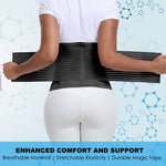 Postpartum & Post Surgery Abdominal Binder. Postpartum Belly Band Support Recovery after C-Section, Natural Birth, Hysterectomy, Hernia Belt (Black,L)
