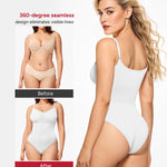 Nebility Bodysuits for Women Tummy Control Body Suits Seamless Shapewear V Neck Body Shaper