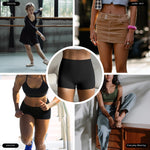 FallSweet BoyShort Underwear for Women No Show Seamless Panties Smooth Boxer Briefs Stretch Shorts, black, M