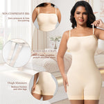 ONEW Strapless Shapewear Bodysuit for Women Under Dress Light Tummy Control Full Body Shaper Seamless Butt Lifter Thigh Slimmer,Beige,XX-Large