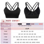 VEQKING Yoga Sports Bra for Women Criss-Cross Back Wireless Fitness Bra Removable Padded Bra 3 Pack