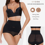 GYDEK Tummy Control Shapewear Panties for Women High Waisted Body Shaper Underwear Girdle Panty Seamless Shapewear Black