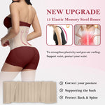 SHAPSHE Waist Trainer for Women Workout Corset Cincher Shapewear Zipper Underbust Faja Body Shaper Tan 3XL