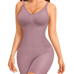 Nebility Women's Shapewear Bodysuit Tummy Control Body Suit Built in Bra Tank Camisole Seamless Mid Thigh Body Shaper