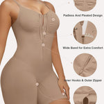 SHAPERX Women's Shapewear Bodysuit Tummy Control Seamless Zip-Up Body Shaper Waist Defining Silhouette