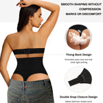 Nebility Strapless Shapewear Bodysuit for Women - Thong Body Suits Tummy Control Tube Top Underwire Lace Corset with Removable Strap