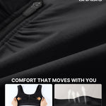 BRABIC Zip Front Closure Wireless Bras for Women Post Surgery Compression Mastectomy Surgical Back Smoothing Bra (Black, Medium)