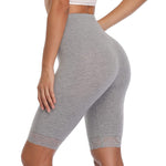 VOGUEMAX Women's Plus Size Short Leggings Stretchy Slip Shorts Mid Thigh Lightweight Pants