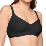 Warner's Womens Blissful Benefits Underarm-smoothing With Seamless Stretch Wireless Lightly Lined Comfort Rm3911w T-Shirt Bra, Black, Medium US