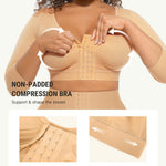 FeelinGirl Upper Body Shaper for Women Arm Shaping Sleeves Arm Lift Compression Garment Post Op Arm Control Beige XL