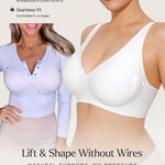 Seamless Bras for Women No Underwire Push Up Bra Comfy Wireless Supportive Bralettes Comfortable White Tshirt Bra Deep V XXL