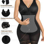 SHAPERX Women's Fajas Colombianas Moldeadoras Postpartum Tummy Control Compression Shapewear Body Shaper with Zipper Crotch
