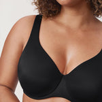 DELIMIRA Minimizer Bras for Women Full Coverage Plus Size Underwire Unlined Supportive Seamless Bra Black 38DD