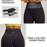 Heathyoga Scrunch Butt Lifting Leggings for Women Tummy Control No Front Seam Compression Leggings for Women Yoga Pants Women Black