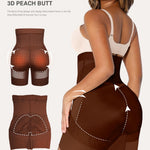 Lover-Beauty Tummy Control Shapewear for Women Strapless Fajas Body Shaper Shorts Butt Lifter Girdle Brown L