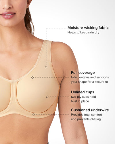 Wacoal Sport Underwire Bra 855170 Natural Nude 38D