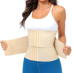 GainKee Women Waist Trainer Cincher Corset Tummy Control Waist Trimmer Workout Sweat Band Sport Girdle Body Shaper Apricot 2XL