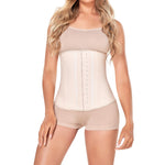 Ann Chery Corset Waist Trainer for Women’s Weight Loss - Colombian Waist Cincher - 2 Hook Latex Body Shaper (Beige, 2X-Small)