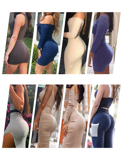 WEICHENS Womens Fake Buttock Briefs Butt Lifter Padded Control Panties Hip Enhancer Underwear Shapewear Boyshort Black