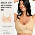 FeelinGirl Front Closure Bra Post Op Bra with Adjustable Straps for Breast Reductions Augmentation Mastectomy Bra Beige S
