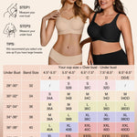 Jelly Bras for Women Plus Size No Underwire Push Up Full Coverage Minimizer Bra Seamless Wireless Bralette Nude