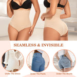 Werena Tummy Control Shapewear Underwear for Women High Waist Body Shaper Panties Shaping Girdle Panty Briefs(#A Beige, Small)