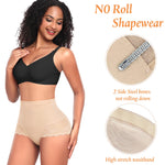 Womens Shapewear Tummy Control Underwear High Waist Shaper Panites Girdle Slimming Briefs(01# B Mid Rise Beige(lace),3X-Large)