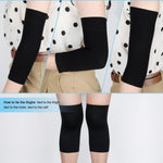 WILLBOND 4 Pairs Slimming Arm Shaper and Thigh Slimmers Set, Elastic Compression Arm Shapers Upper Arm Sleeve Slimming Thigh Sleeves Thigh Wraps Slim for Women