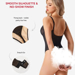 Nebility Shapewear Bodysuit for Women tummy control - V Neck Thong Body Suit with Underwire, Low back Going Out Tops