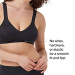 SPANX Smooth Bra-Llelujah! Unlined Bralette - Comfortable Support - Wire-Free Bra - Hosiery Back Smoothing - Dig-Free Straps - Very Black - Medium