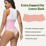 SHAPSHE Waist Trainer for Women Postpartum Abdominal Binder Cincher Corset Shapewear Stomach Wrap Pink XXL
