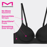 Maidenform Women's Underwire Bra, Barely There No-Show Bra, Full Coverage, Adjustable & Convertible Straps