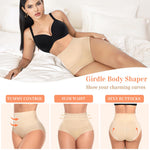Werena Tummy Control Shapewear for Women High Waisted Body Shaper Briefs Slimming Girdle Shaping Underwear(#A2 Mid Waist Beige(seamless),Medium)